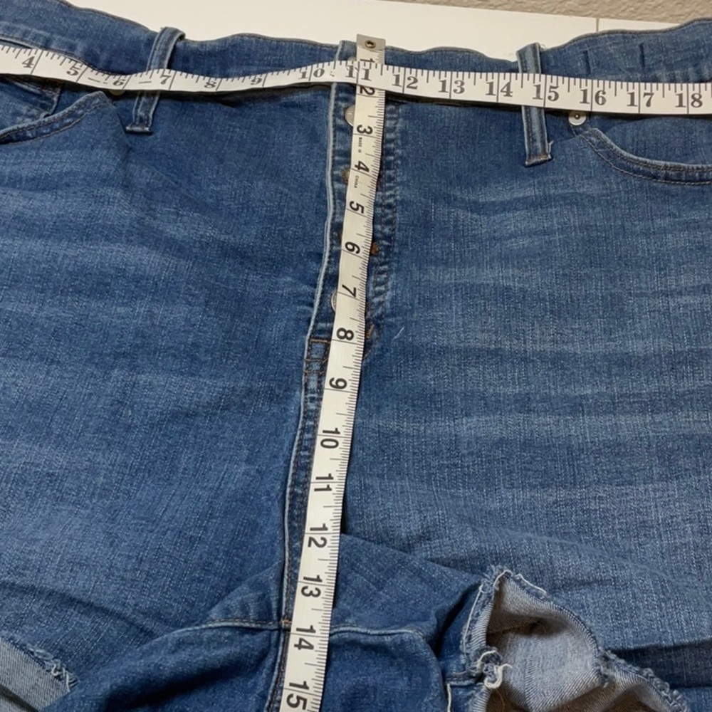 Madewell High Rise Button Front Fly Denim Shorts Raw Hem 35/20 - Picture 4 of 10